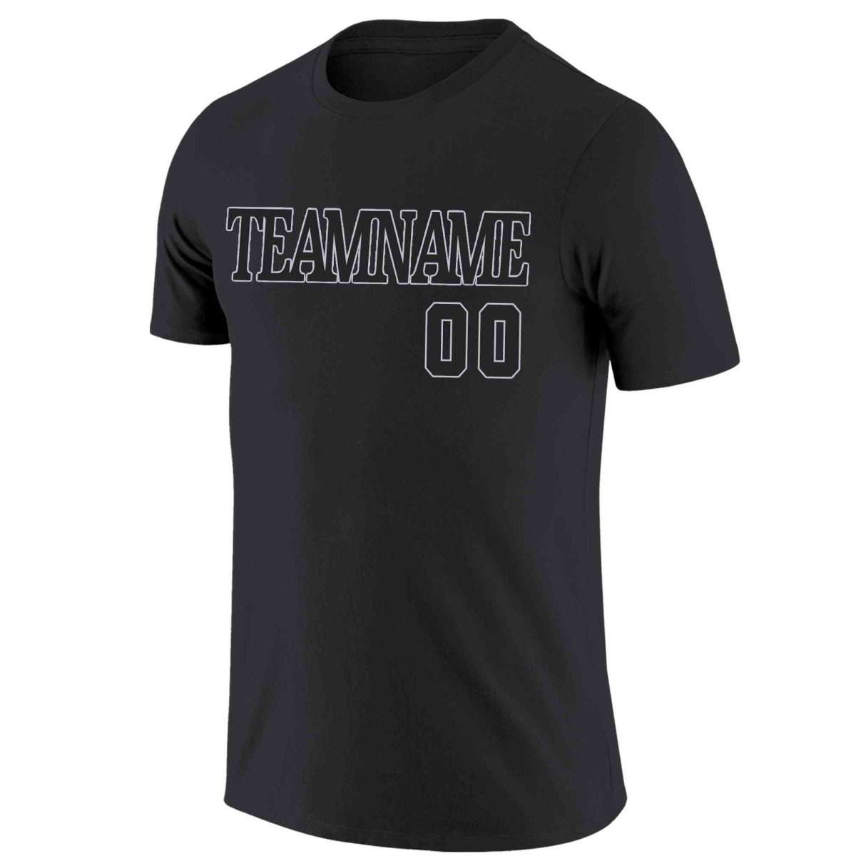 Custom Black Gray Classic Style Crew neck T-Shirts Full Sublimated