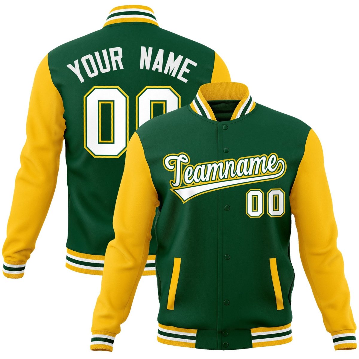 Custom Stitched Varsity Raglan Sleeves Letterman Baseball Jacket